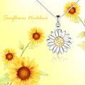 wholesale 925 Sterling Silver Personalized Photo Locket Necklace w/Engraved You Are My Sunshine Pendant & Sunflower Design-0-4