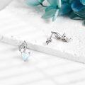 wholesale 925 Sterling Silver Heart Opal Stud Earrings for Women - Hypoallergenic s-0-2