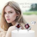 wholesale  Sterling Silver Cubic Zirconia Crystal Birthstone Stud Earrings-0-4