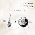 wholesale 925 Sterling Silver Rose Gold Abalone Shell Butterfly Flower Drop Earrings-0-3