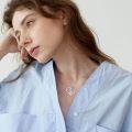 wholesale 925 Sterling Silver Sister Forever Friends Pendant Heart Necklace-0-3