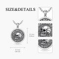 wholesale 925 Sterling Silver Memento Mori Skull Pendant Necklace with 24 Chain-0-5
