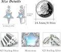 wholesale 925 Sterling Silver & White Gold Plated Moonstone Zircon Star Crawler Earrings for Women-0-4