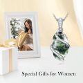 wholesale Sterling Silver Gemstone Dainty Pendant Necklace for Women Mom Gift-0-150