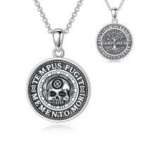 wholesale 925 Sterling Silver Memento Mori Necklace-Style 1