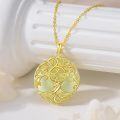wholesale 14K Gold Sterling Silver Jade Tree of Life Necklace for Women-0-95
