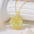 wholesale 925 Sterling Silver Tree Of Life Pendant Necklace Wholesale With Green Gemstone-0-95