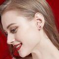 wholesale 925 Sterling Silver Mushroom Heart Stud Earrings for Women Gift Ideas-0-1