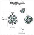 wholesale 925 Sterling Silver Green Moss Agate Four-Leaf Clover Pendant Necklace for Women-0-4