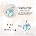 wholesale 925 Sterling Silver Moonstone Caduceus Asclepius Health Wealth Charm Pendant Necklace-0-1