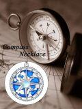 wholesale 925 Sterling Silver Compass World Map Pendant Necklace for Women Girls-0-5