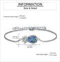wholesale 925 Sterling Silver Blue Abalone Shell Inlay Pineapple Charm Bracelet for Women Mother's Day Gifts-0-4