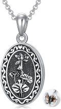 wholesale  Sterling Silver 12 Month Birth Flower Photo Locket Necklace Jewelry Gift -0-70