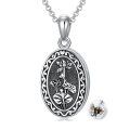 wholesale 925 Sterling Silver Oxidized Floral Oval Locket Bracelet With Filling Tool Set-0-70