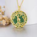 wholesale 14K Gold Sterling Silver Jade Tree of Life Necklace for Women-0-25