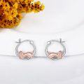 wholesale 925 Sterling Silver Otter Hoop Earrings - Adorable Gifts for Her Him-0-2