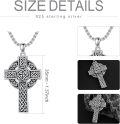 wholesale 925 Sterling Silver &  Celtic Knot Cross Pendant Necklace for Men and Women-0-1