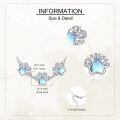 wholesale 925 Sterling Silver Moonstone Paw Print Necklace for Dog & Cat Lovers-0-3