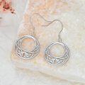 wholesale 925 Sterling Silver 925 Celtic Knot Circle Dangle Earrings with Snake Design for Women-0-2