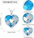 wholesale 925 Sterling Silver Heart-Shaped Turtle Pendant Necklaces for Women's s-0-5