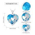 wholesale 925 Sterling Silver Heart Pendant With Sea Turtle And Blue Resin Artistry-0-5