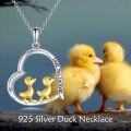 wholesale 925 Sterling Silver Duck Pendant Love You Forever Necklace for Women Girls-0-4