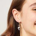 wholesale 925 Silver Dolphin Opal Drop Earrings For Women White Gold Plated-0-3