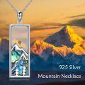 wholesale 925 Sterling Silver Abalone Shell Mountain Pendant Necklace with Mustard Seed Charm for Women Christian s-0-5