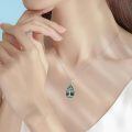 wholesale 925 Sterling Silver Tree Of Life Pendant Necklace Wholesale With Green Gemstone-0-65