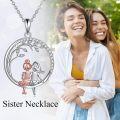 wholesale 925 Sterling Silver Angel Pendant Necklace Friendship s for Best Friend-0-4