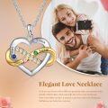 wholesale TOUPOP Personalized Love Infinity Necklace 925 Sterling Silver Custom 2-6 Names Birthstones Pendants Jewelry For Women Mom Sister Christmas Birthday Gifts -0-5