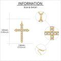 wholesale 14K Gold Diamond Cross Pendant Necklace for Women - Christmas Gift-0-4
