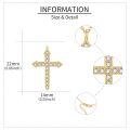 wholesale 14K Gold Diamond Cross Pendant Necklace for Women - Christmas Gift-0-4