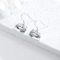wholesale 925 Sterling Silver Open Book Dangle Earrings Gift for Librarians and Music Lovers-0-1