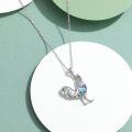 wholesale S925 Sterling Silver Rooster Pendant Necklace for Women with Abalone Shell Inlay-0-4