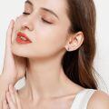wholesale 925 Sterling Silver Cute Cat Hugging Pink Heart Crystal Stud Earrings-0-5