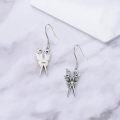 wholesale 925 Sterling Silver Butterfly Drop Earrings for Women Girls Gift Idea 3-0-5