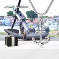 wholesale 925 Sterling Silver Anchor & Trident Pendant Necklace with Crystal Accents-0-3