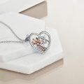wholesale 925 Sterling Silver Heart-Shaped Giraffe Pendant Necklace for Women Girlfriends' Gifts-0-1