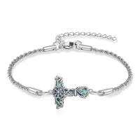 wholesale 925 Sterling Silver Norse VegvÃ­sir Compass Thor's Hammer Rune Charm Bracelet-Mjolnir-Viking Compass