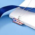 wholesale 925 Sterling Silver Puerto Rican Flag Quokka Pendant Necklace with Chain 45cm Length-0-2
