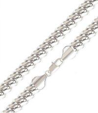 wholesale 925 Sterling Silver White Gold Plated 4mm Men s Curb Chain Necklace 18 26-7mm-20inch Cuban Chian Necklace Silver
