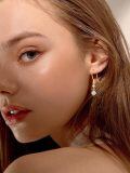 wholesale 14K Gold White Round Cut Simulated Diamond Studs For Girls And Teens - Hypoallergenic Surgical  Posts & Backings (Nickel Free)-0-2