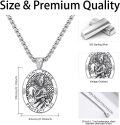 wholesale Sterling Silver Saint Necklace with Archangel Protection Medals Pendant-0-5