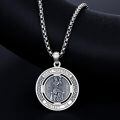 wholesale 925 Sterling Silver Saint Peregrine Protection Medal Pendant Necklace for Men & Women-0-3