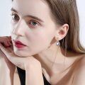 wholesale 925 Sterling Silver Teardrop Amethyst Earrings With Cz Accents-0-5