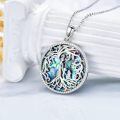 wholesale 925 Sterling Silver Family Tree Of Life Turquoise Oval Pendant Necklace For Women-0-4