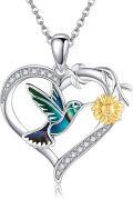 wholesale 925 Sterling Silver Hummingbird  Necklaces for Women Girls Gifts Jewelry Accessories-0-58