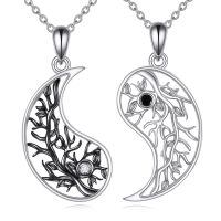 wholesale 925 Sterling Silver Yin Yang Pendant Set With Tree Of Life Design-Yin Yang B
