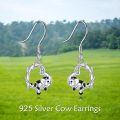 TOUPOP 925 Sterling Silver & Stone Dragonfly Cat Cow Dangle Drop Earrings-0-2